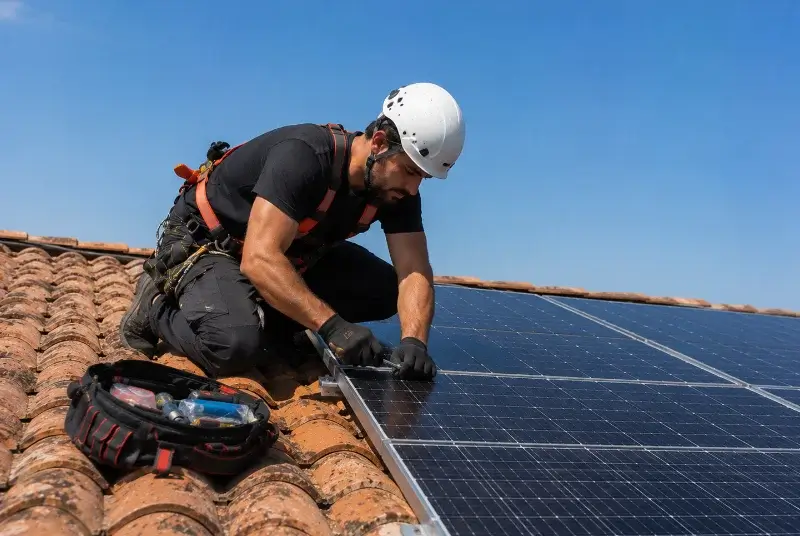 Maintenance et monitoring de panneaux solaires à Laroque