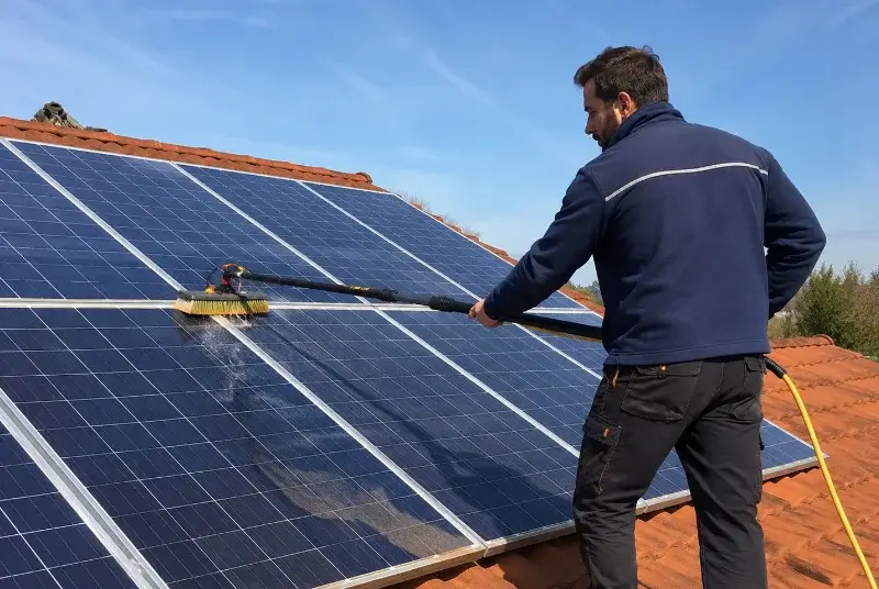Nettoyage et entretien de panneaux solaires à Laroque